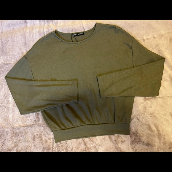 Zara - Green Cropped Top - Picture 2 of 2